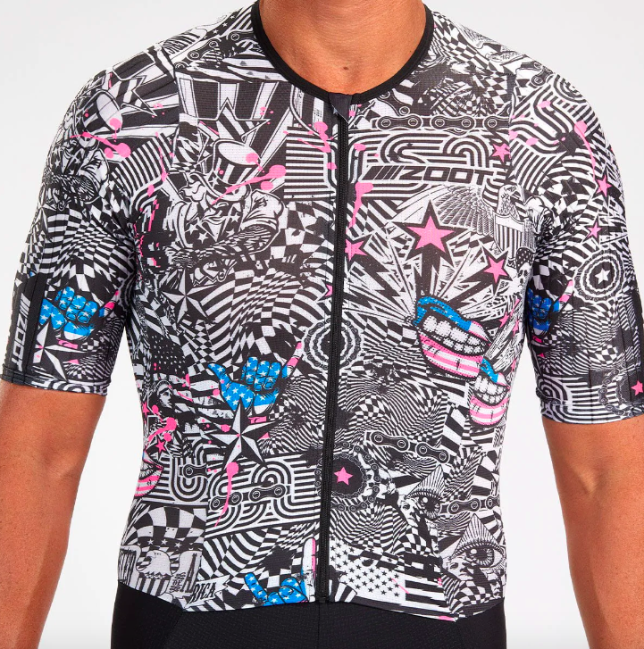 Mens Ultra Tri P1 Racesuit de Competencia Zoot American Rebel Hombre