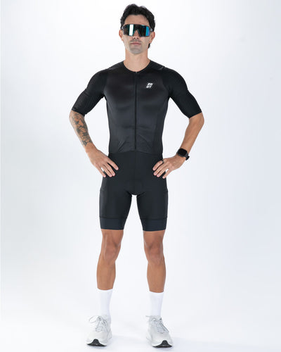 Zoot Sports TRI AERO RACESUITS Men's Elite P1 Tri Aero Fz Racesuit - Jet Black