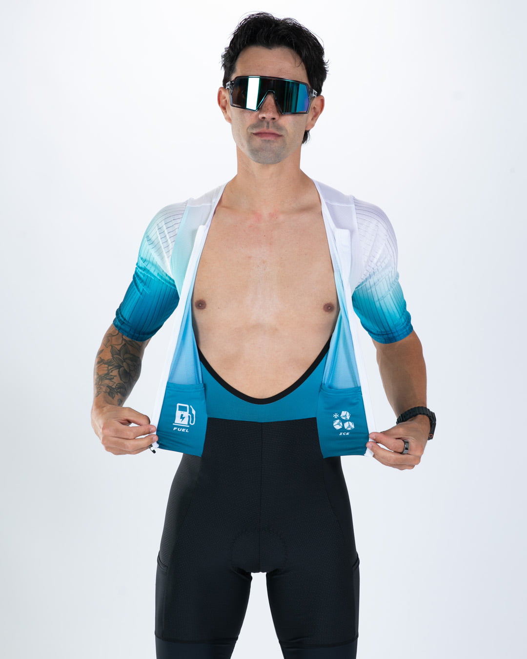 Zoot Sports TRI AERO RACESUITS Men's Elite P1 Tri Aero Fz Racesuit - Sonic Wave