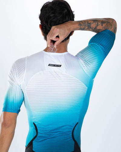Zoot Sports TRI AERO RACESUITS Men's Elite P1 Tri Aero Fz Racesuit - Sonic Wave