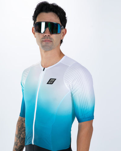 Zoot Sports TRI AERO RACESUITS Men's Elite P1 Tri Aero Fz Racesuit - Sonic Wave