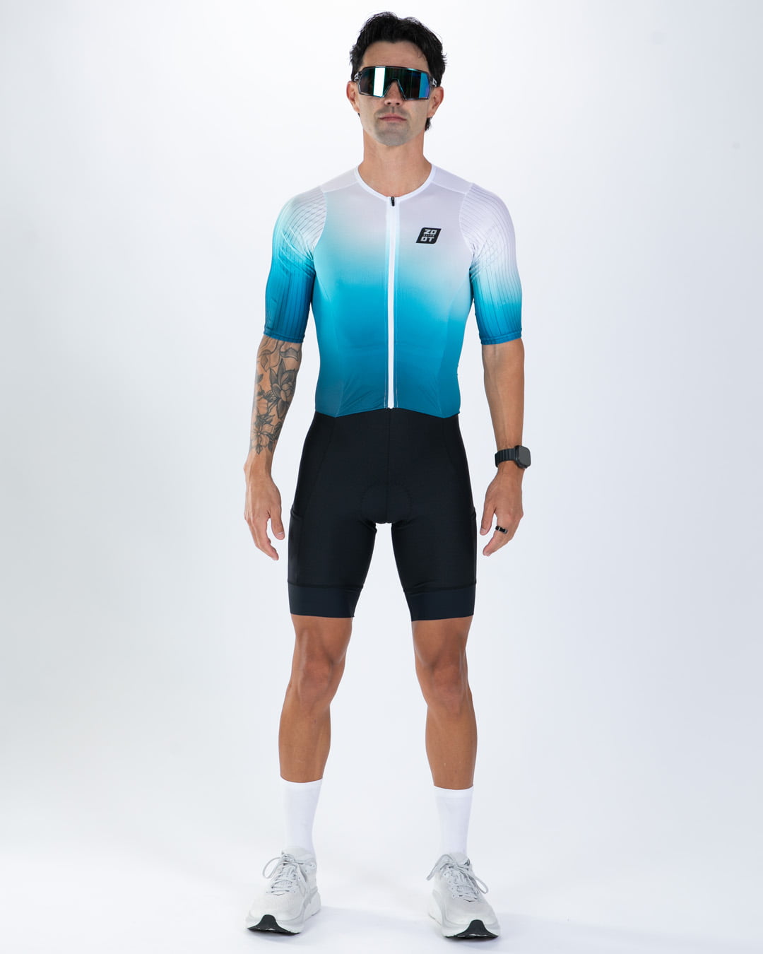 Zoot Sports TRI AERO RACESUITS Men's Elite P1 Tri Aero Fz Racesuit - Sonic Wave