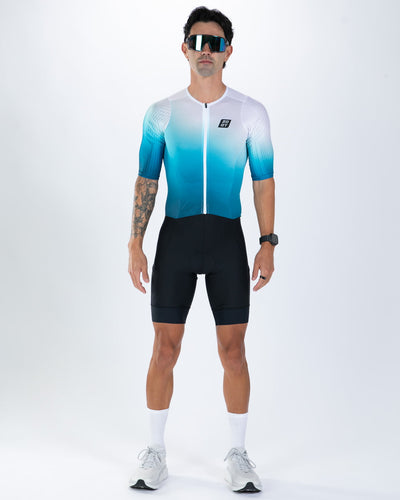 Zoot Sports TRI AERO RACESUITS Men's Elite P1 Tri Aero Fz Racesuit - Sonic Wave