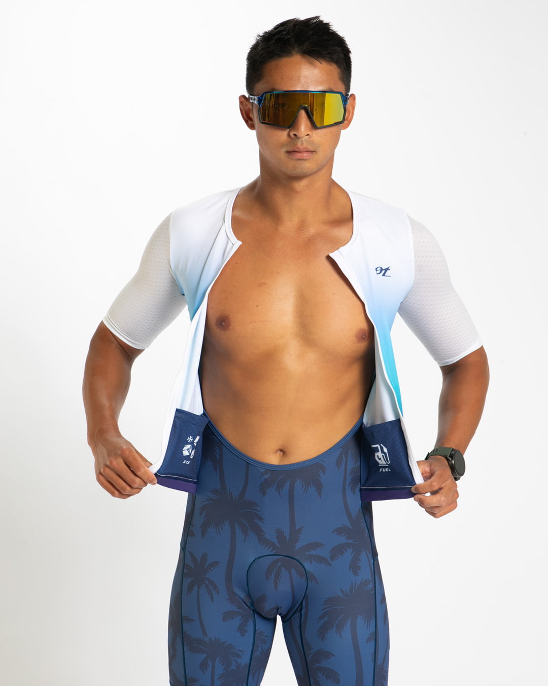 Zoot Sports TRI AERO RACESUITS Men's Ltd Tri Aero Fz Racesuit - Paradise