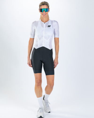 Zoot Sports TRI AERO RACESUITS Women's Elite P1 Tri Aero Fz Racesuit - Sonic White