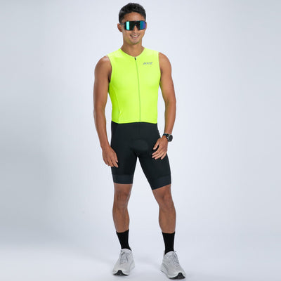 Zoot Sports TRI RACESUITS Men's Core Tri Slvs Fz Racesuit - Hyper Yellow