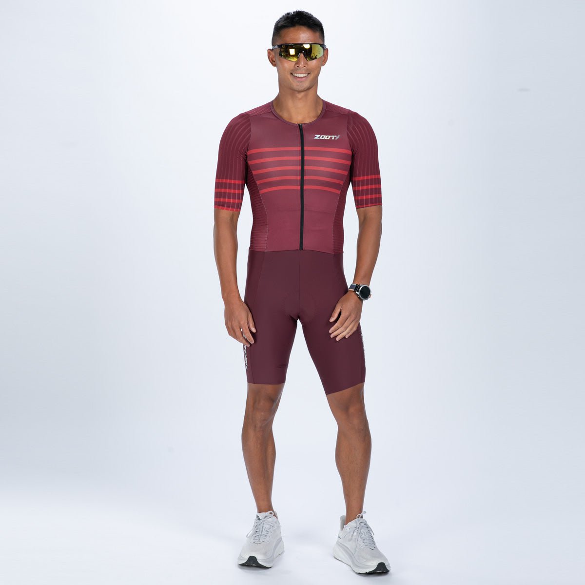 Zoot Sports TRI RACESUITS Men's Ultra P1x Tri Racesuit - Burgundy