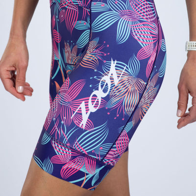 Zoot Sports TRI RACESUITS Women's Ltd Tri Slvs Fz Racesuit -Flora