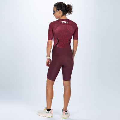 Zoot Sports TRI RACESUITS Women's Ultra P1x Tri Racesuit - Burgundy