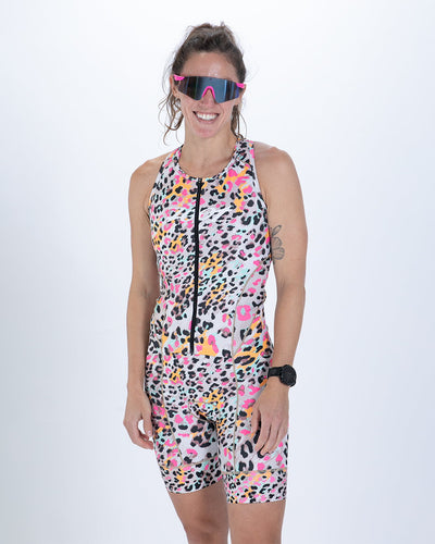 Zoot Sports TRI SLEEVELESS RACESUITS Women's Ltd Tri Slvs Fz Racesuit - Fierce