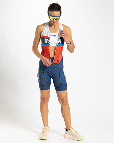 Zoot Sports TRI SLEEVELESS RACESUITS Women's Ltd Tri Slvs FZ Racesuit - USA