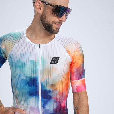 Zoot Sports TRI TOPS Men's Elite Tri Aero Jersey - Chromoflow